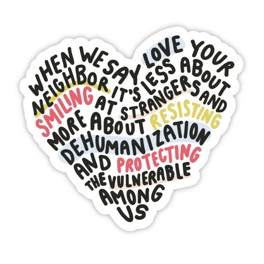 Love Resists Heart Sticker