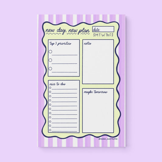 New Day, New Plan Notepad
