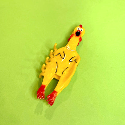 Rubber Chicken Hair Claw