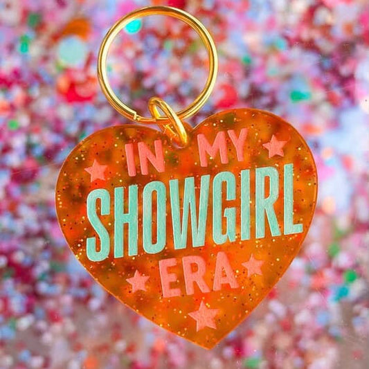 In My Showgirl Era Glitter Keychain 🧡PRE-ORDER🧡