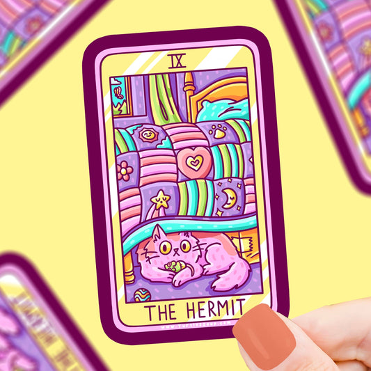 The Hermit Cat Tarot Sticker