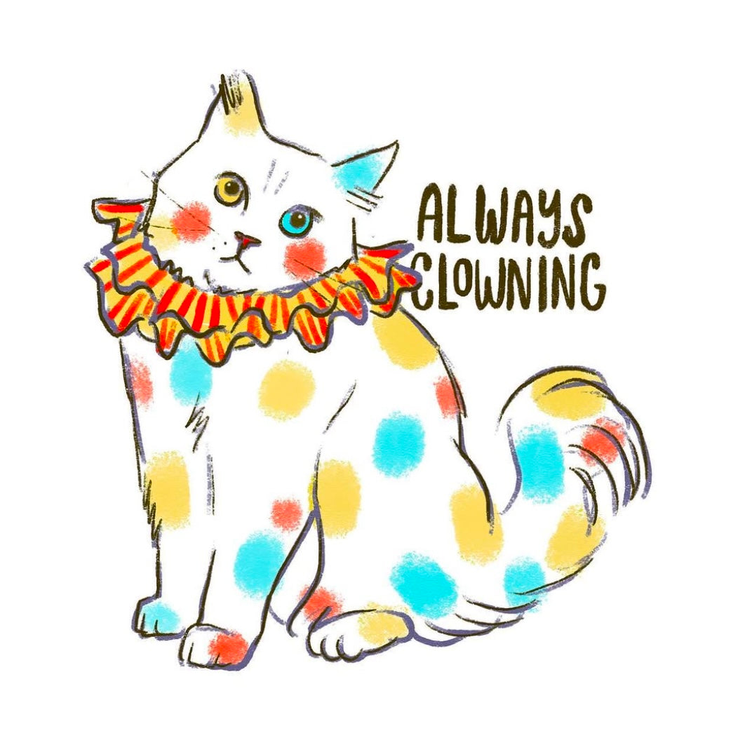 Clown Cat Sticker