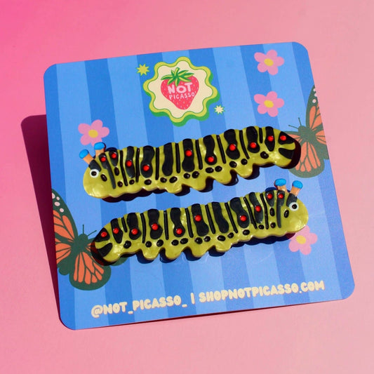 Caterpillar Hair Clip Set