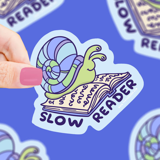 Slow Reader Snail Sticker