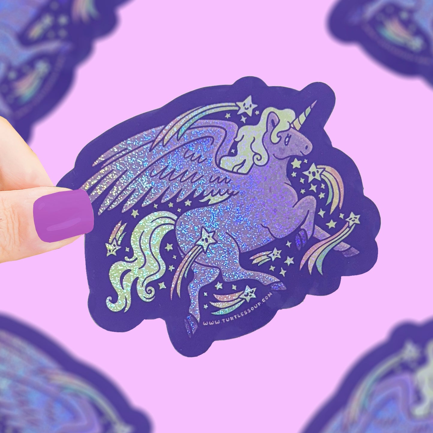 Glittery Unicorn Sticker