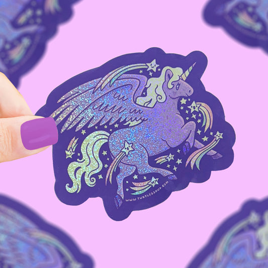 Glittery Unicorn Sticker