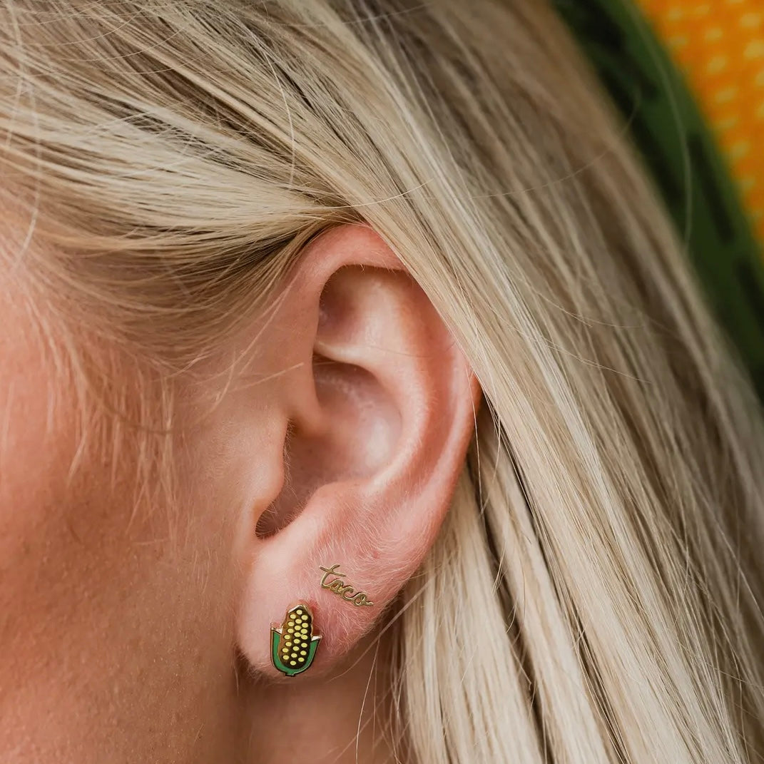 Corn on the Cob Stud Earrings