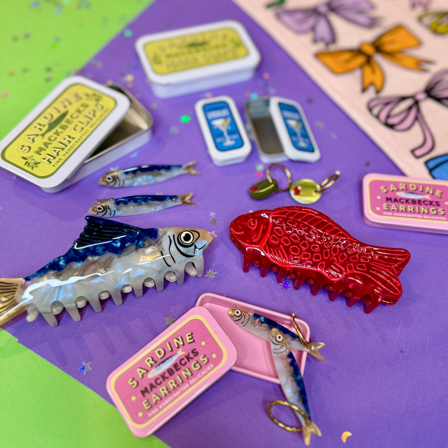Sardine Barrette Set