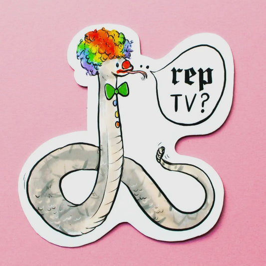 Rep TV Clown Snake Sticker