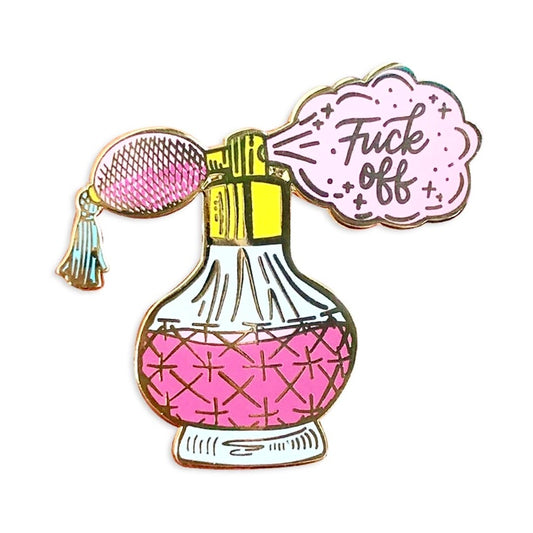 Fuck Off Perfume Bottle Pin