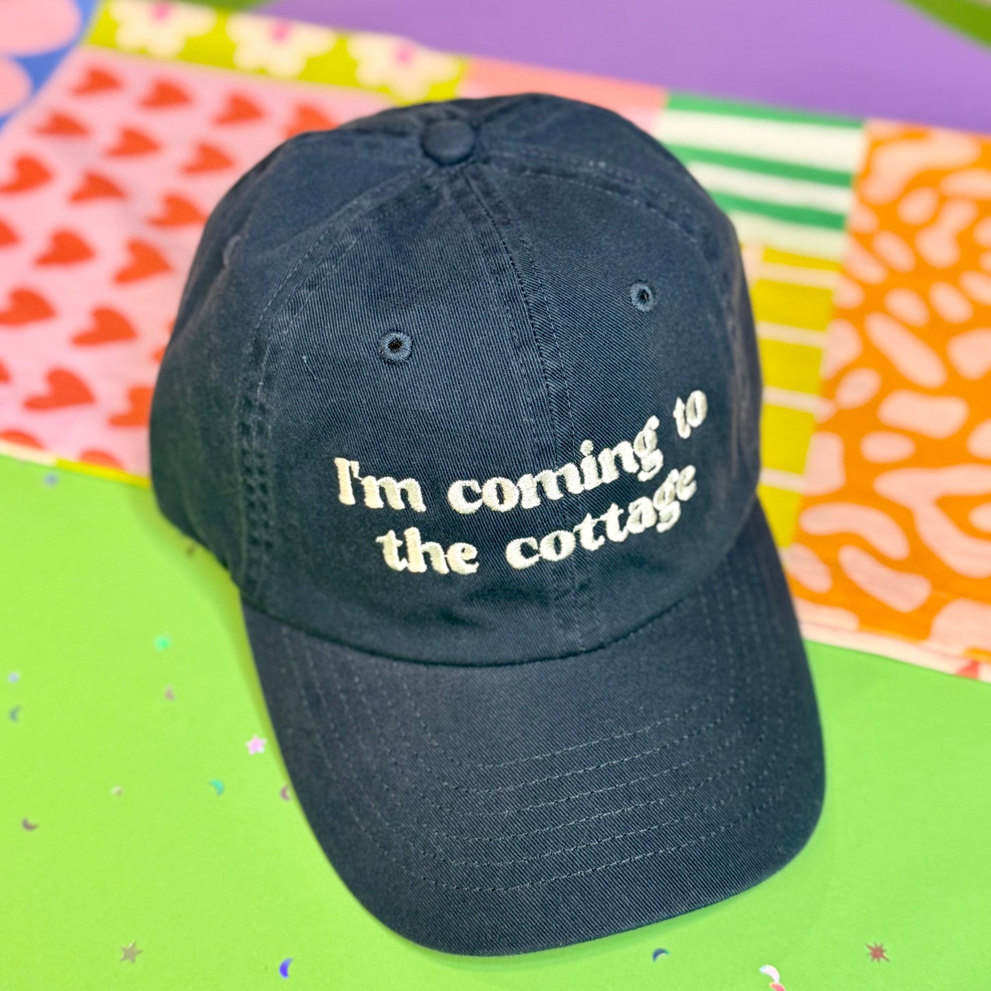 I'm Coming to the Cottage Hat (Navy)