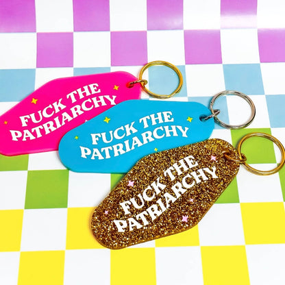 Fuck The Patriarchy Keychain (Gold)