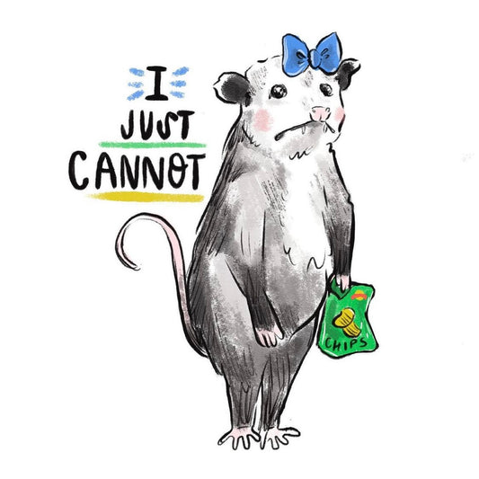 I Just Cannot Possum Sticker