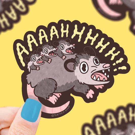 Screaming Possum Sticker