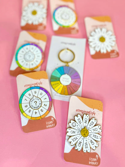 Spinning Daisy Interactive Pin