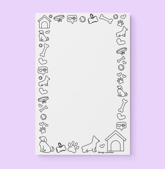 Dog Doodles Color-In Notepad