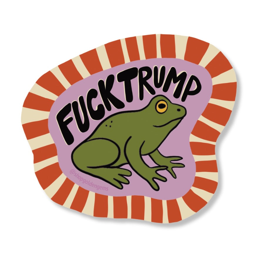 Fuck Trump Frog Sticker