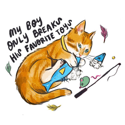 “My Boy Only Breaks His Favorite Toys” Swiftie Cat Sticker