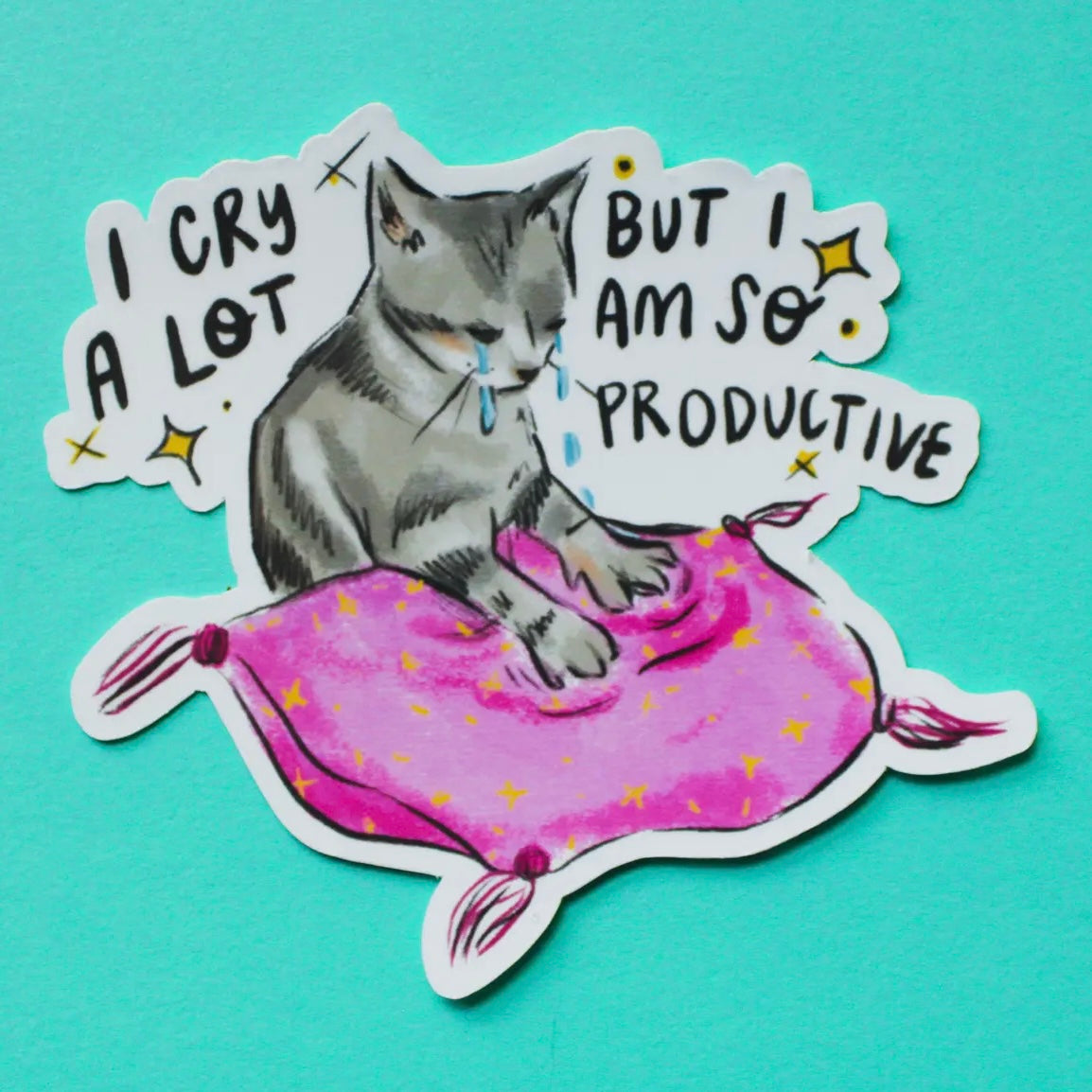 Swiftie Cat “I Cry A Lot” Sticker