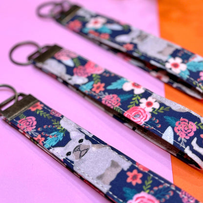 Wristlet Keychain: Frenchies