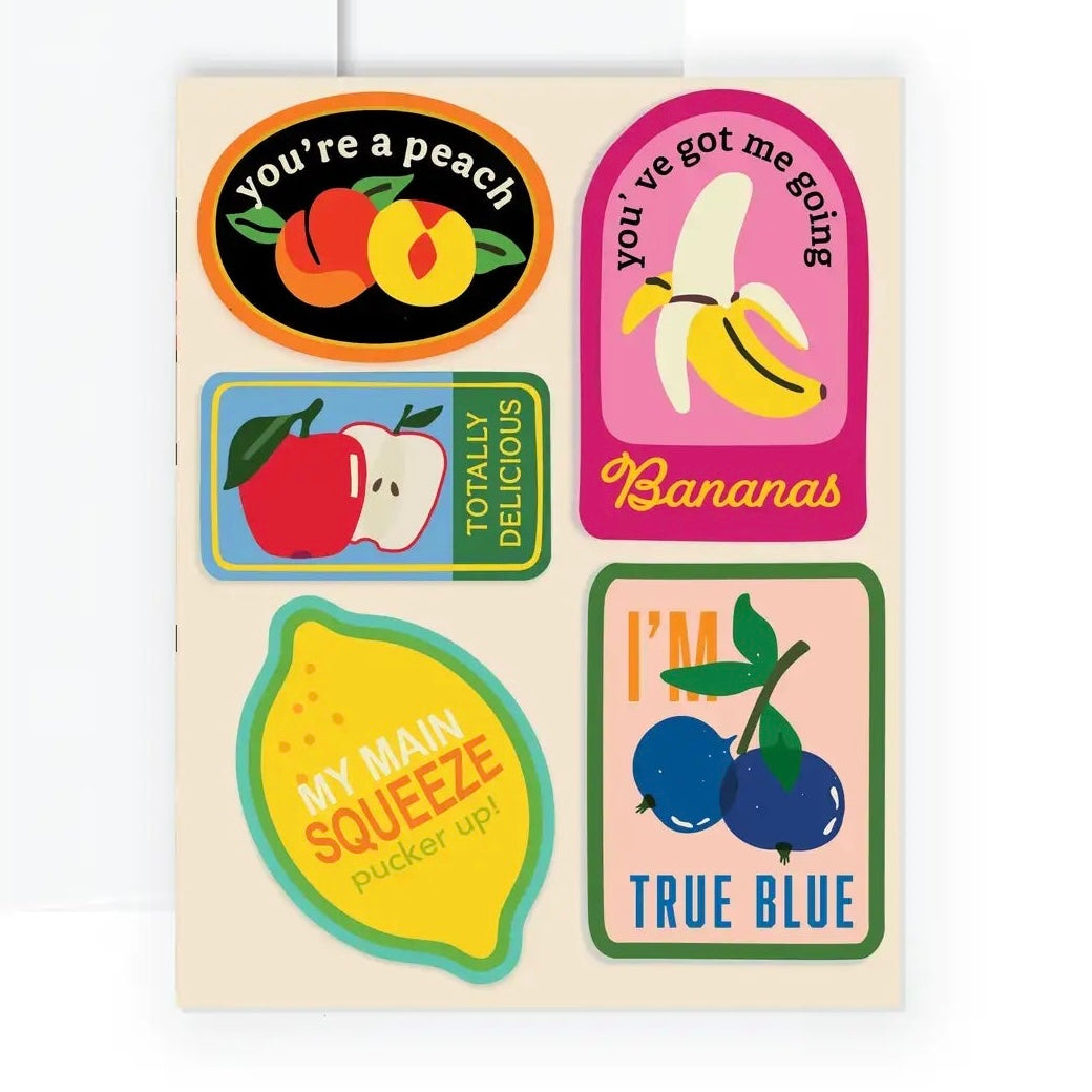 Fruit Stickers Greeting Card