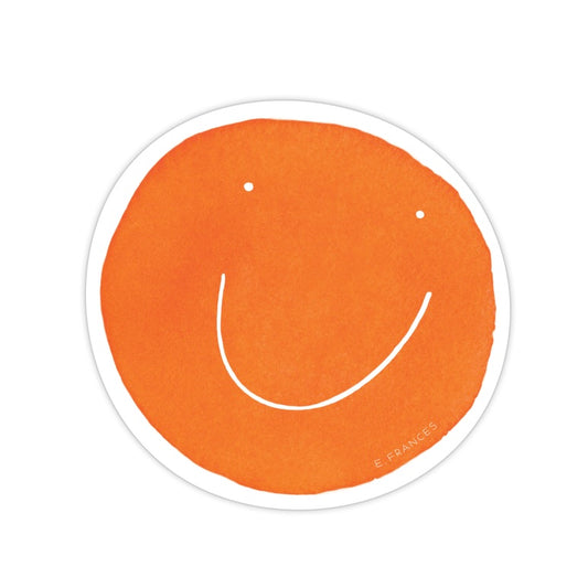 Orange Smiley Sticker