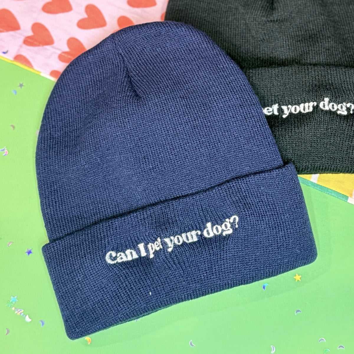 Can I pet your dog? Beanie (Navy)
