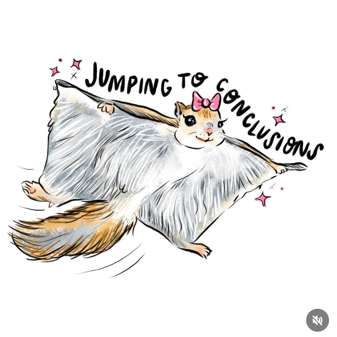 Jumping To Conclusions Squirrel Sticker