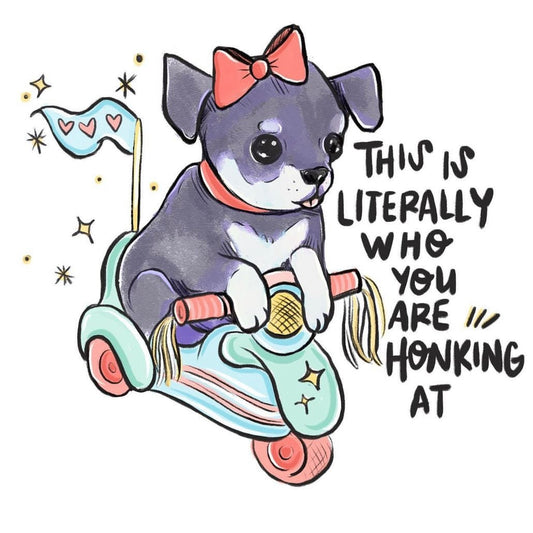 Scooter Puppy Bumper Sticker