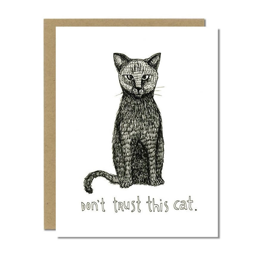 Don't Trust This Cat Greeting Card