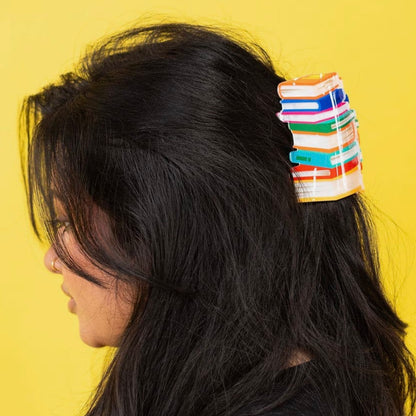 Book Pile Claw Clip (warm)