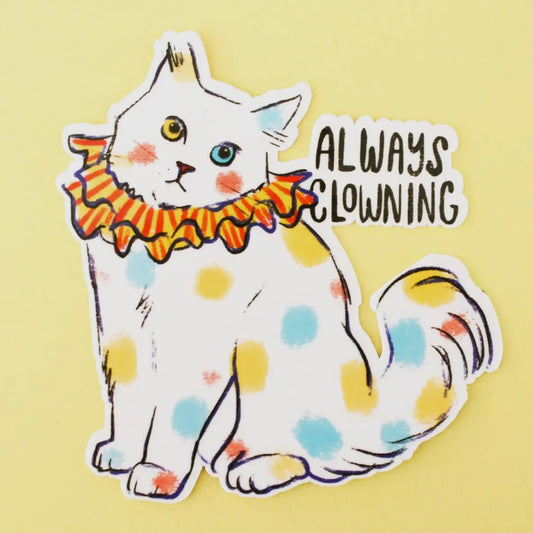Clown Cat Sticker