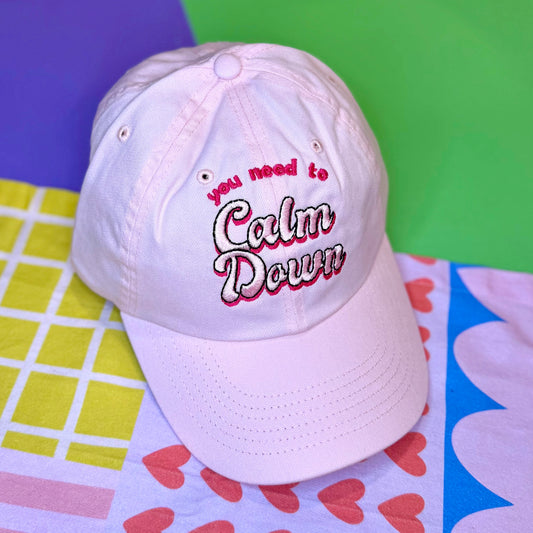 You Need to Calm Down Hat (Pink)