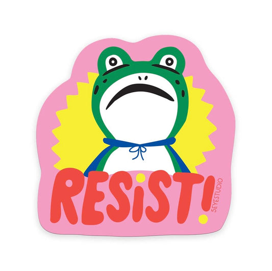 RESIST! Frog Sticker