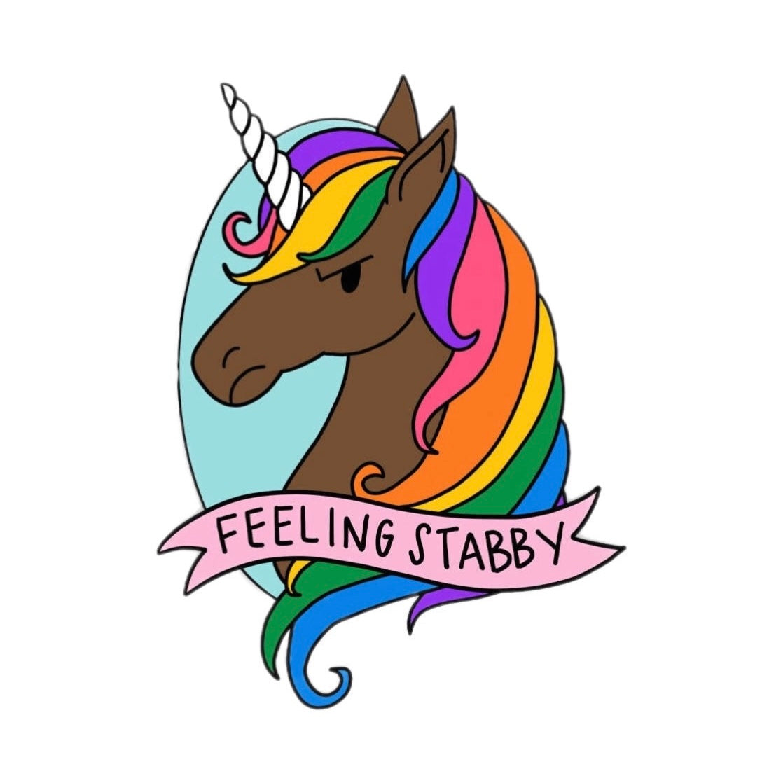 Feeling Stabby Unicorn Sticker