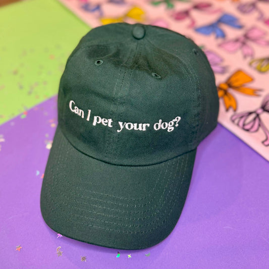 Can I Pet Your Dog Hat (Green)