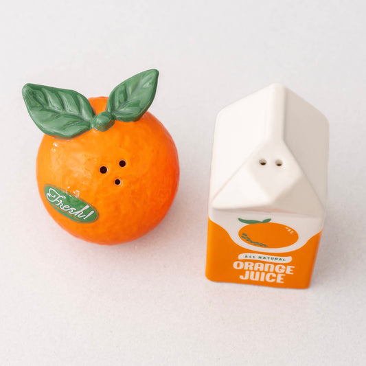 Orange Salt and Pepper Shakers