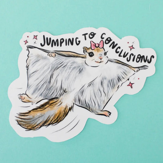 Jumping To Conclusions Squirrel Sticker