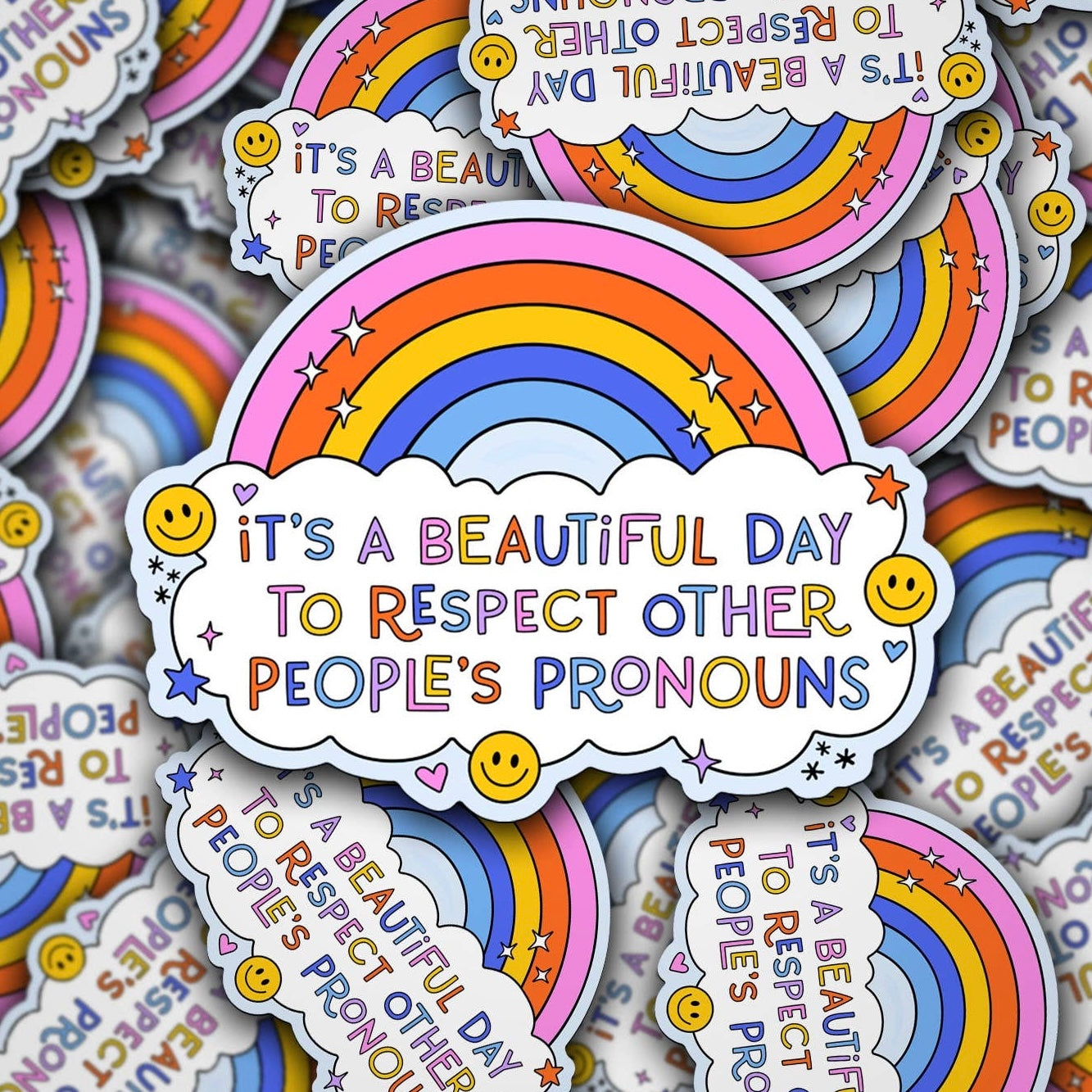 Respect People's Pronouns Sticker