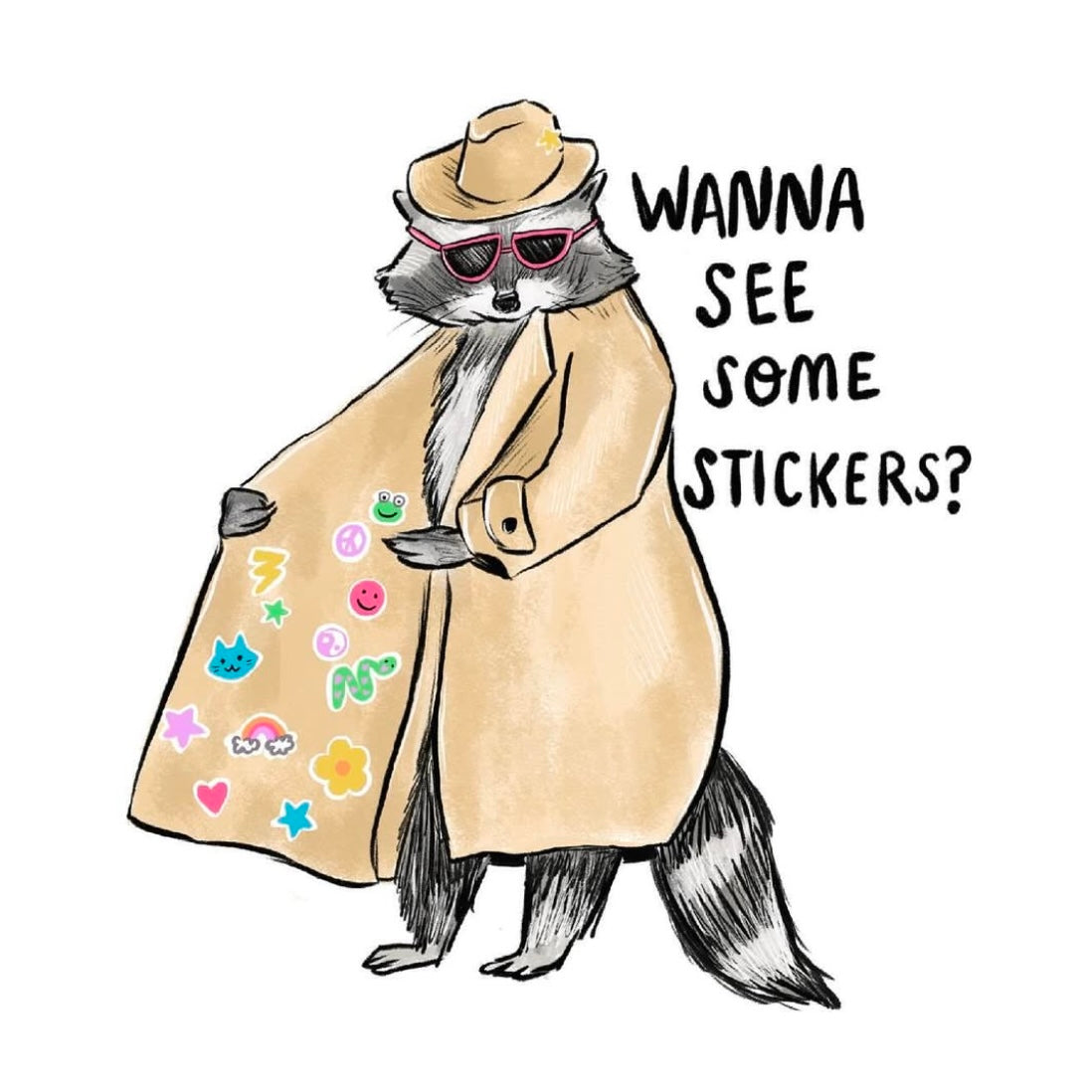 Raccoon Sticker Entrepreneur Sticker