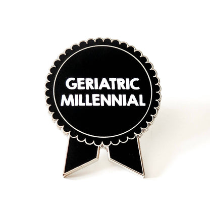 Geriatric Millennial Ribbon Pin