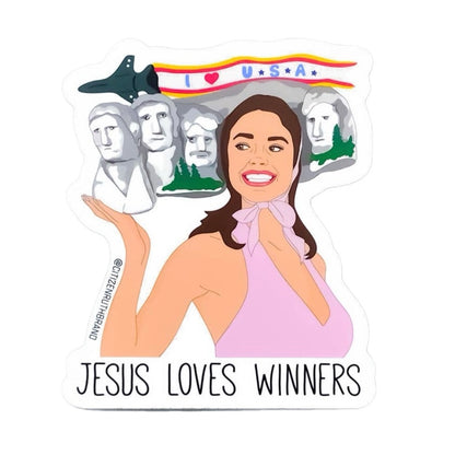 Drop Dead Gorgeous Jesus Loves Winners Sticker
