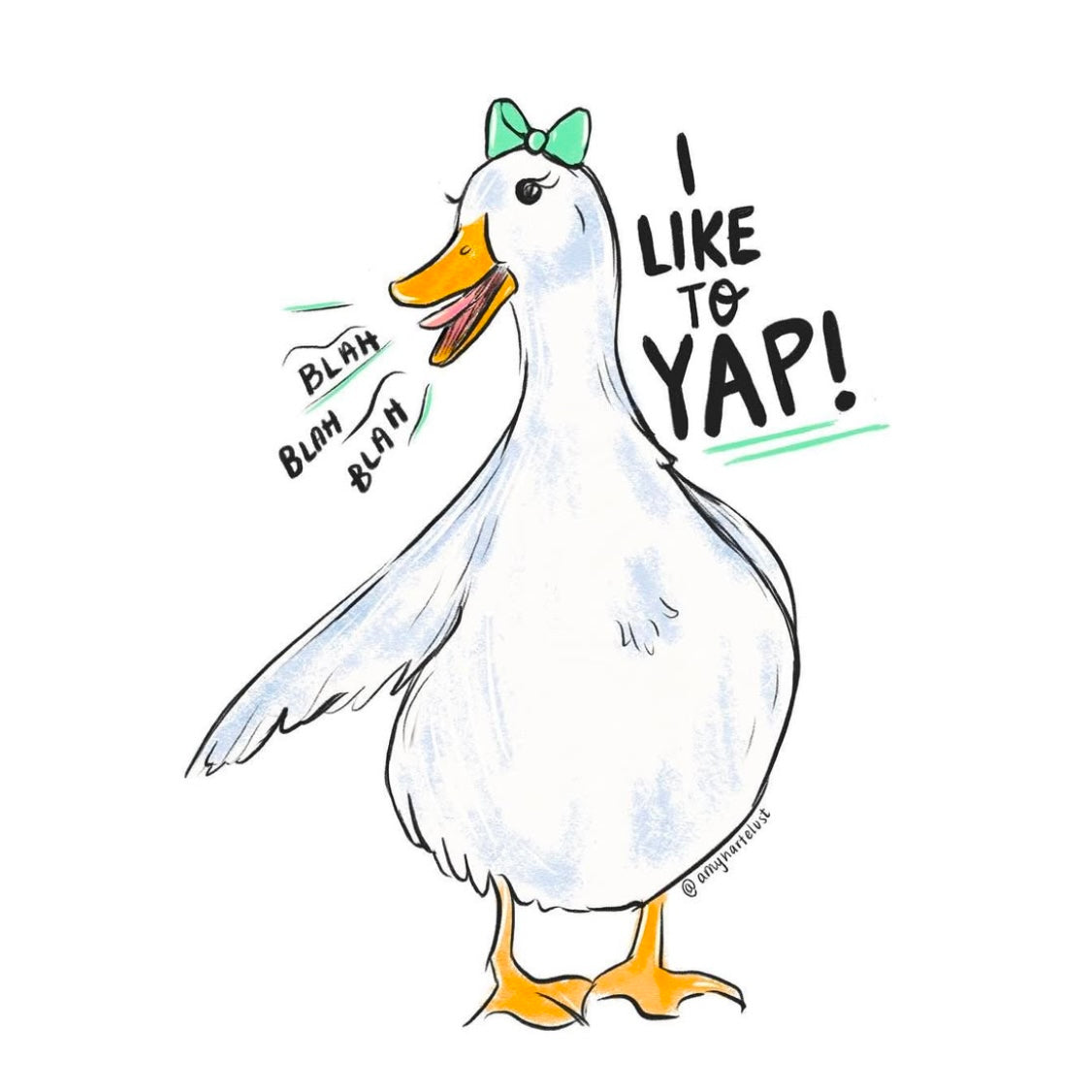 Yapping Duck Sticker