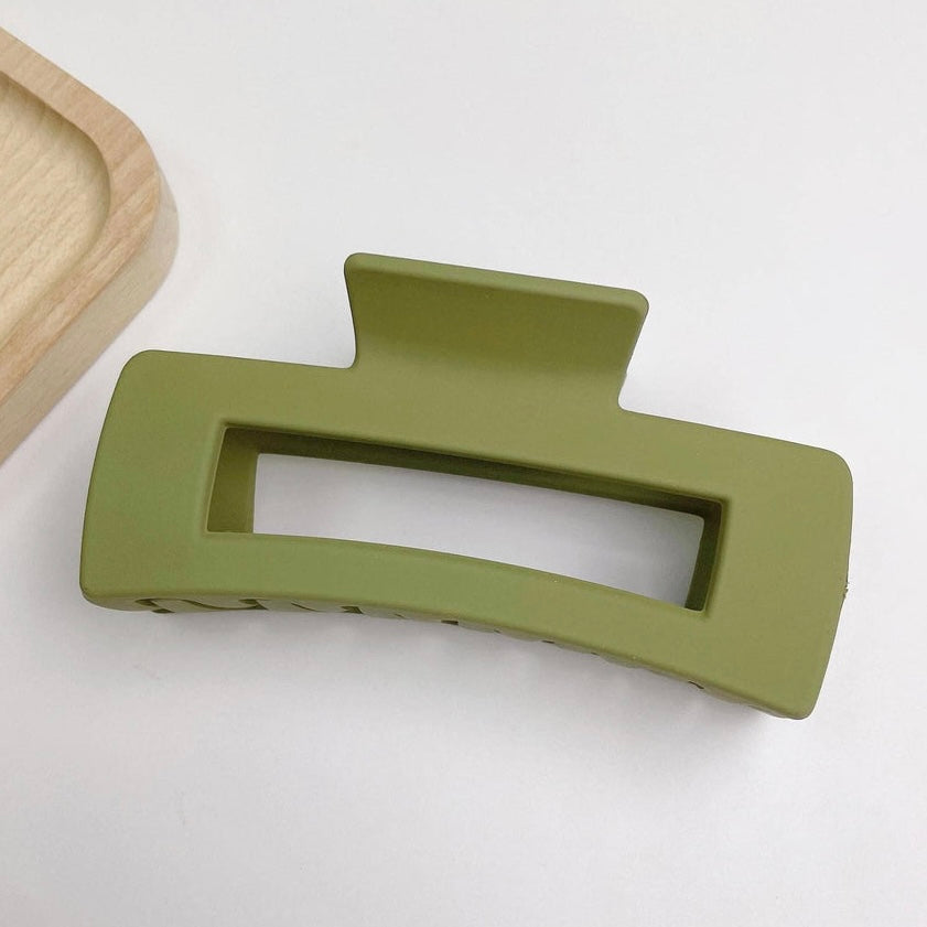 Rectangle Claw Clip (Olive Green)