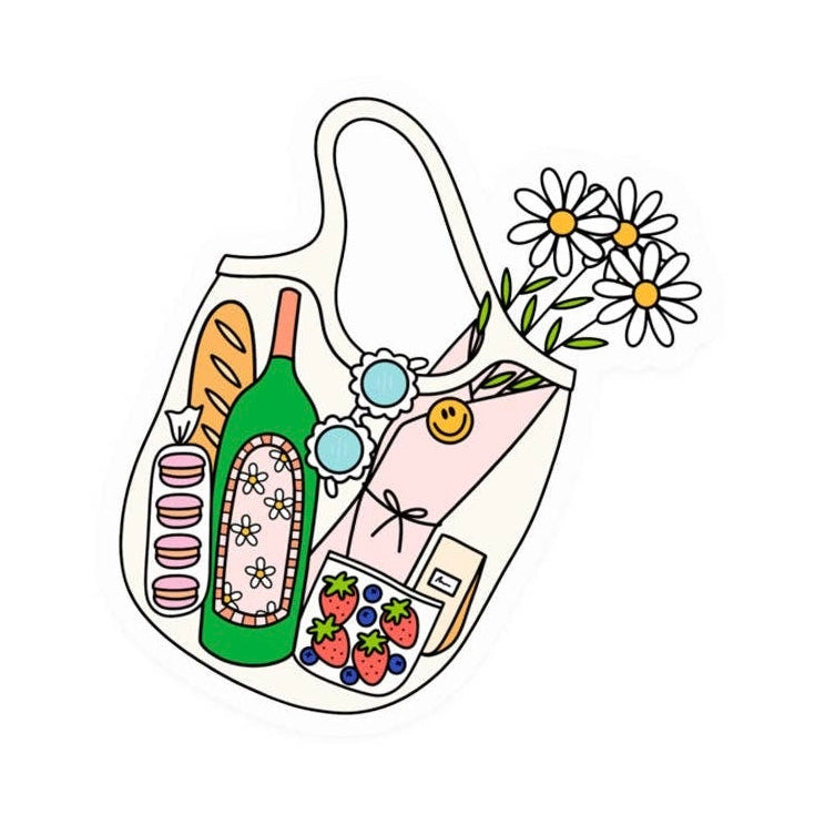 Farmer's Market Grocery Bag Sticker