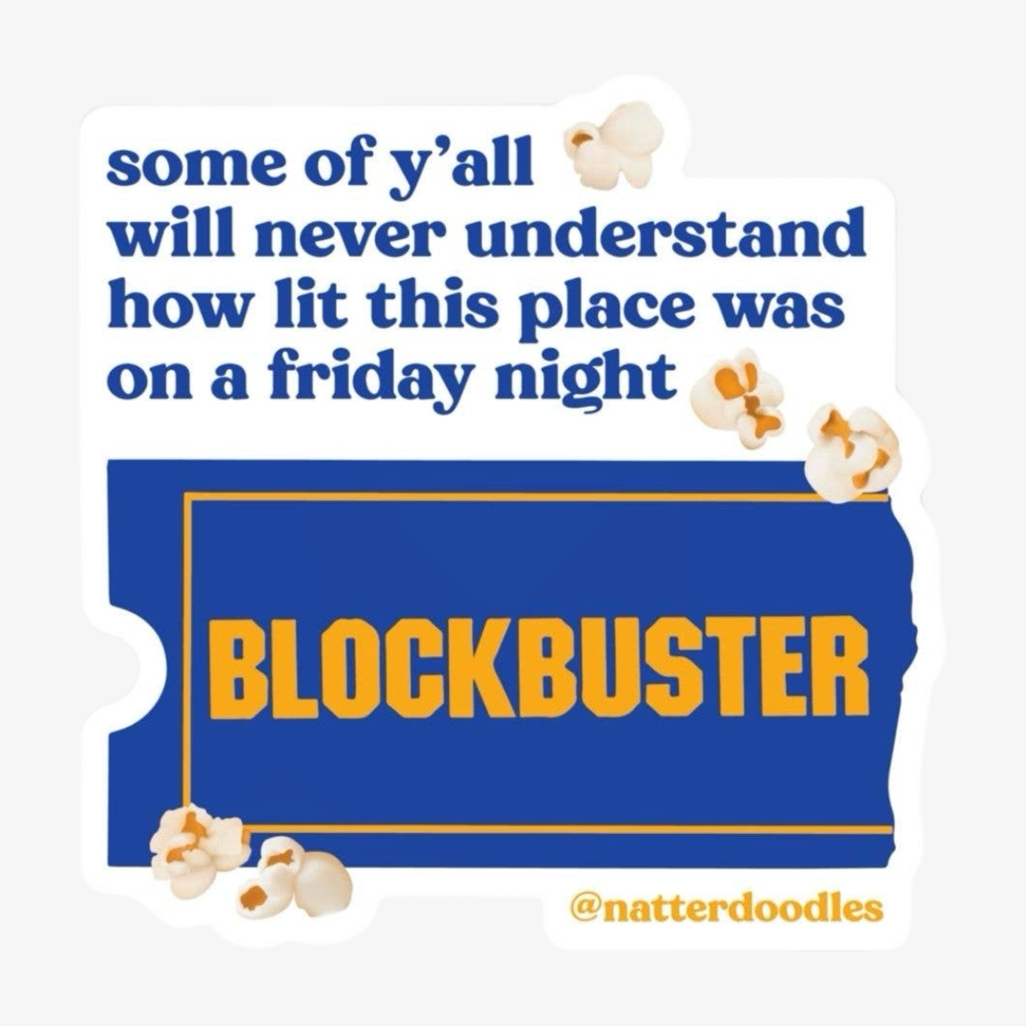 Blockbuster Friday Night Sticker – Maple Layne Market