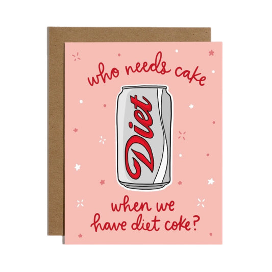 Diet Soda Sticker Card