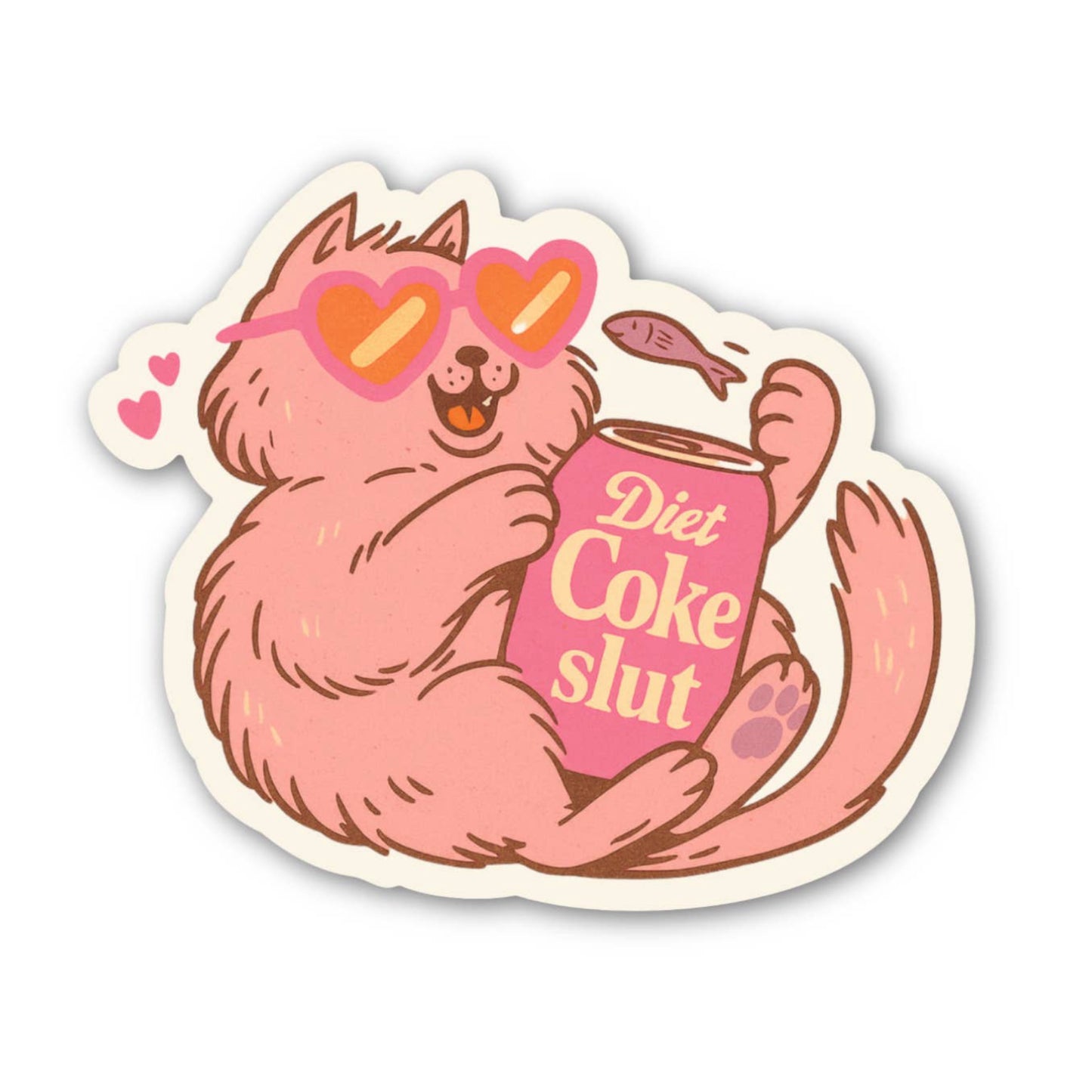 Diet Coke Slut Cat Sticker
