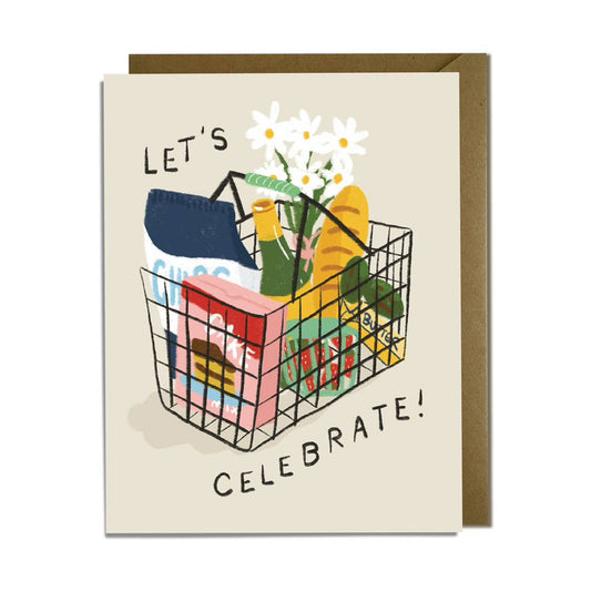 Let's Celebrate Market Basket Birthday Card