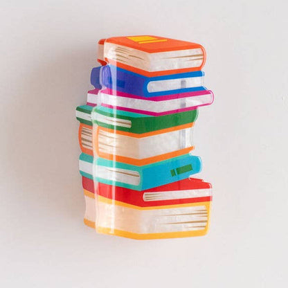 Book Pile Claw Clip (warm)